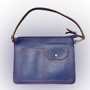 Tutilo New York Faux Leather Blue Slim Shoulder Bag *Like New*
